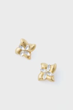 Gold And Crystal Ruth Studs