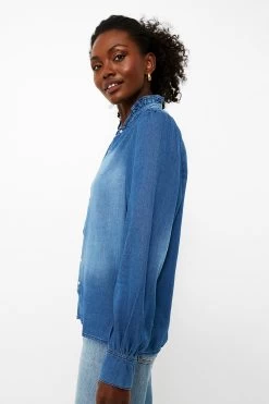 Ba&sh Light Used Blue Axelle Shirt -Vogue Vista Clothing WcPUYK5X7Tj7T5tlZGYUBOXAD5aFH5Wc 1