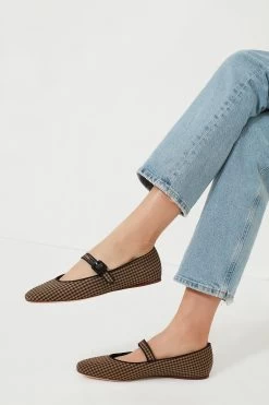 Loeffler Randall Black And Brown Check Ginger Flats -Vogue Vista Clothing YCeckXwTGVssicIcu1d8Y2bgU3mCt6tv 1