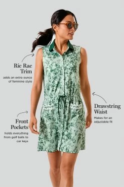 Green Bouquet Sleeveless Alcott Golf Dress -Vogue Vista Clothing YKU9kamT1tI7UQqltPNShHZafeU78JJ8 1