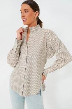 Isabel Marant Etoile Ochre Saoli Iconic Striped Blouse