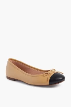 Camille Cap Toe Leather Flats