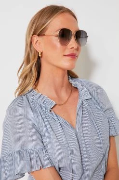 Chloé Gold Faith Aviator Sunglasses 8 Chloé Gold Faith Aviator Sunglasses -Vogue Vista Clothing ZMD5usK9TRZNMyG6DrDEPygLa0h5YAYl 1