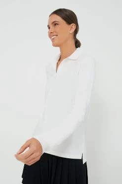 White Long Sleeve Caroline Polo 8 White Long Sleeve Caroline Polo -Vogue Vista Clothing ZPpL08sgLcNUJw1batXVQ1UPKL2BYraL 1