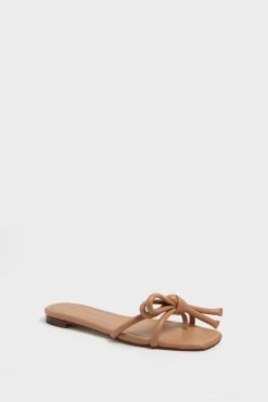 Loeffler Randall Dune Nappa Hadley Leather Bow Flat Sandal