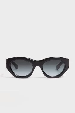 Chloé Shiny Solid Black Cat Eye