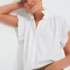 White Marianne B Ruffle Sleeve Shirt