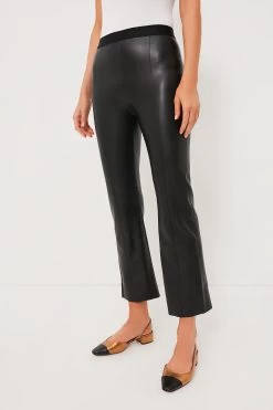 Wolford Black Vegan Leather Jenna Trousers