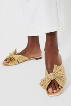 Loeffler Randall Gold Daphne Knot Flat Sandal -Vogue Vista Clothing ZweRxFkQI5A7F03oYW5znRviYc1Lzozn 1