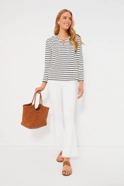 Navy Stripe Manon Popover -Vogue Vista Clothing Zzj3bToC4ayflZMMFcb5Ap1B9rQrQFAF 1