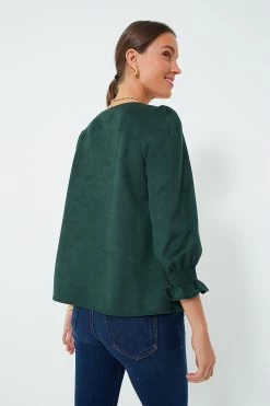 Malachite Suede Easton Blouse -Vogue Vista Clothing a0hLWLddcrslhY9JR6LwbGCbNyJ7aa0n 1
