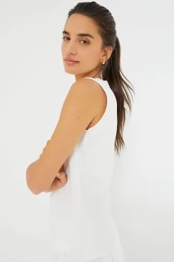 White Cotton Sasha Tank -Vogue Vista Clothing a9JvahUAvz3clXw0L7vpUIODMt9LFTAq 1