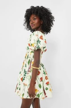 Exclusive Ivory Floral Caramelo Mini Dress -Vogue Vista Clothing aFMq2GFGLXAq7PIDM8jv7G0uMTxBd4ru 1