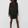 Heathered Black Twill Legend Sweater Dress
