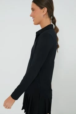 Black Long Sleeve Caroline Polo -Vogue Vista Clothing af9NBzY2Q5GkjCl1Z3EsTYNbk7gx9Ml0 1