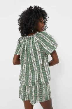 Fern And Floral Stripe Elena Top -Vogue Vista Clothing agl40W0kaDbFXijpoLTehaJphzN5pEZf 1