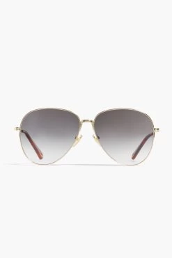 Chloé Gold Faith Aviator Sunglasses