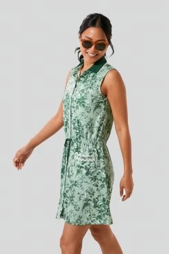Green Bouquet Sleeveless Alcott Golf Dress -Vogue Vista Clothing arFBD8eZNapO7iSx72NHdKWnEAxfmsyq 1