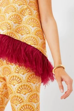 Jacquard Fans La Scala Top With Feathers -Vogue Vista Clothing azzqSVQMAXaRlVknULb4n9eTDjEilhOf 1