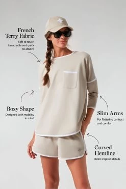 Sand And White Terry Farah Pullover -Vogue Vista Clothing bdvhmy38SmfVE2K4DOSdaUenxkCF6vxJ 1