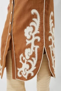 Tobacco Ruby Applique Skirt -Vogue Vista Clothing cXYRdgSLj1mC3RXQpICEtcSr3STSEU7g 1