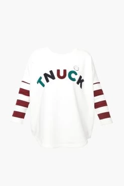 White Varsity Ally Swing Sweatshirt -Vogue Vista Clothing dOZSN0oP3PiEcaa0ZauksteLO8okTwNx 1