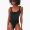 Black Nile Square Neck One Piece