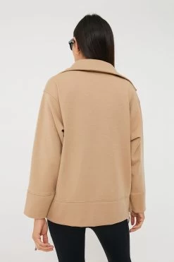 Long Sleeve Wool Blend Double Knit Half Zip Tunic Pullover -Vogue Vista Clothing e0LCeRG8tl8z2zXSx6qsSzYp5uUj9DDC 1