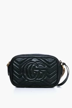 Gucci Black Mini Marmont Crossbody -Vogue Vista Clothing e2qJK3qUc0AGTA4CJ0CjXdZ04CWBYf5v 1
