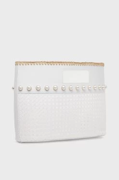White Ellie Small Pearl Tote -Vogue Vista Clothing emDaPz2VcgOsso919t23SaKkT4VMulbv 1