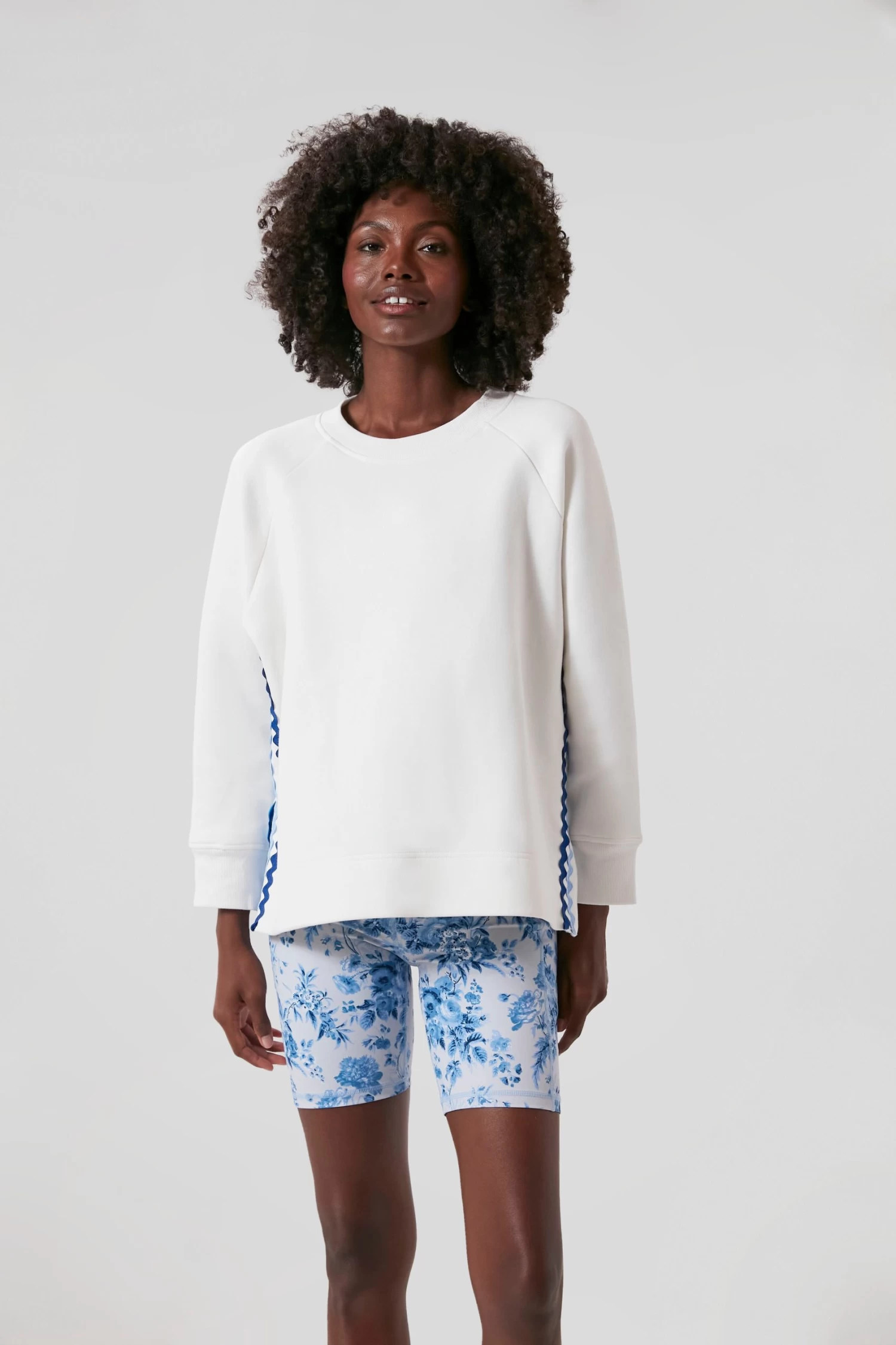 White And Blue Ric Rac Maggie Pullover 1 White And Blue Ric Rac Maggie Pullover