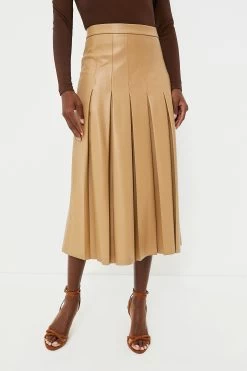 Veronica Beard Khaki Herson Skirt