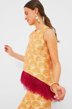 Jacquard Fans La Scala Top With Feathers -Vogue Vista Clothing f4ncJfKLypKWmWaG00jmI4Xvr8fwGVzE 1
