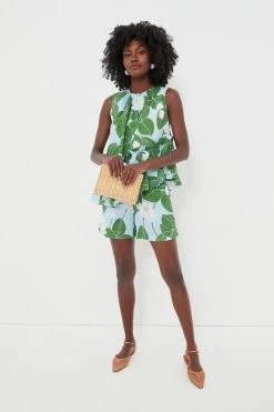 Green Waterlily Bizzy Linen Shorts -Vogue Vista Clothing f4pRffH64lfKHeKIcsqK2N5287wGEUKv 1