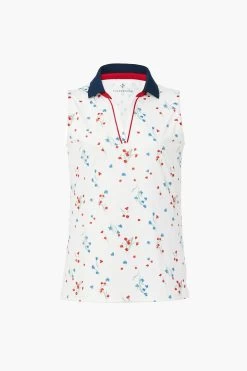 Hyannis Floral Sleeveless Caroline Polo -Vogue Vista Clothing fL0y5EA0GyHYU4arkkxMEBj0yCTAyyUF 1