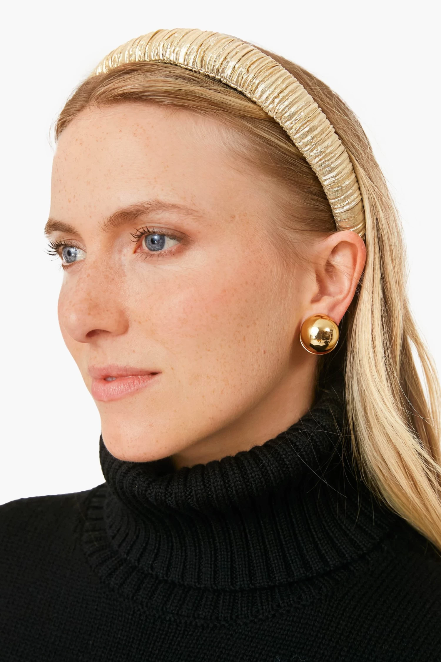 Loeffler Randall Gold Marina Puffy Headband 2 Loeffler Randall Gold Marina Puffy Headband - Image 2