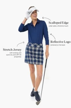 Navy Long Sleeve Caroline Polo -Vogue Vista Clothing gEmPCAc3CyinKAzPnkWA45dKzEeVrOJ1 1