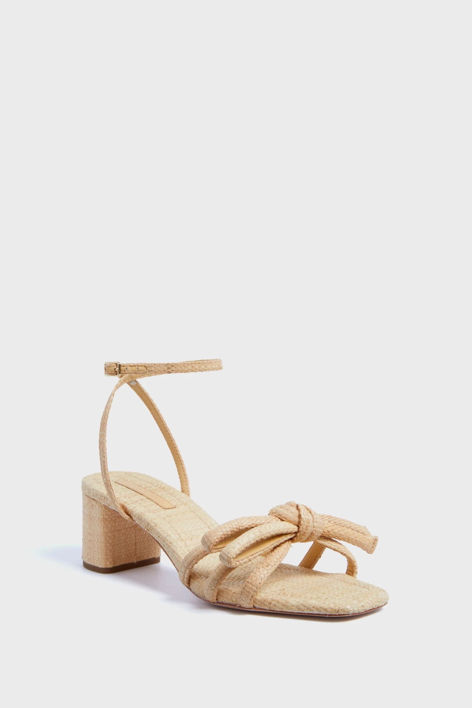 Loeffler Randall Natural Straw Mikel Mid Heel Bow Sandal 1 Loeffler Randall Natural Straw Mikel Mid Heel Bow Sandal