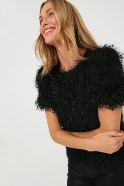 Black Textured Hazel Blouse -Vogue Vista Clothing gwhrWPSl7ZatEkFZXc3W9R5yUX4QDAYQ 1