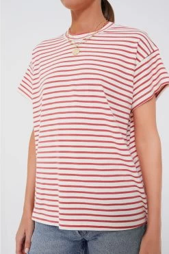 Red Striped Presley Tee -Vogue Vista Clothing h5knC5ek72tet3hGmGmqckrb1sycmSmO 1