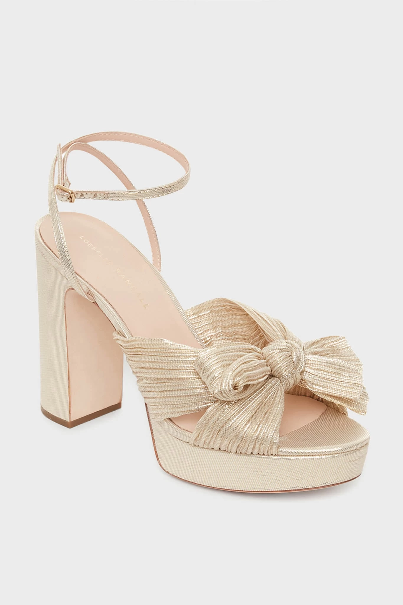 Loeffler Randall Platinum Lame Natalia Heels 1 Loeffler Randall Platinum Lame Natalia Heels