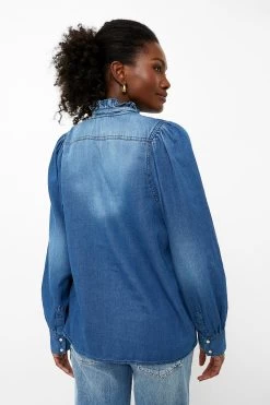 Ba&sh Light Used Blue Axelle Shirt -Vogue Vista Clothing i6bwGeE0rY4qwplmLF3zQ2FGA9qzgDLx 1