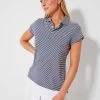 Navy And White Short Sleeve Polo