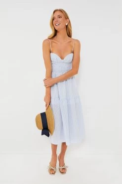 Blue Stripe Sasha Midi Dress -Vogue Vista Clothing iVnXLE58RpXk3i9QhKdFu7Qqed1FJuO8 1