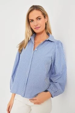 Blue Stripe Palmer Button Down