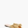 Loeffler Randall Gold Daphne Knot Flat Sandal