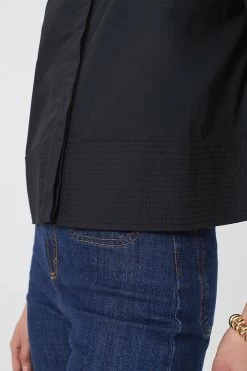 Black Trapunto Stitch Sofia Shirt -Vogue Vista Clothing jf7RqX5brM5HZcULir7bu2IDjuxDcCCi 1