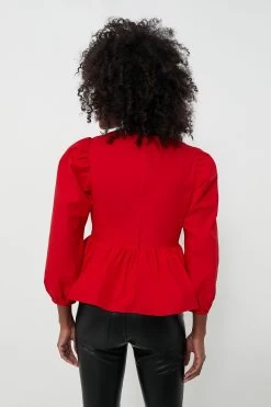 Red Puff Sleeve Elaina Blouse 10 Red Puff Sleeve Elaina Blouse -Vogue Vista Clothing jnCGznsR2dR4lhwAnlaWhMKguhdjL9mu 1