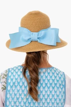 Exclusive Blue Packable Wide Bow Sunhat -Vogue Vista Clothing jvBejnCN1Z7RJ4nmEqaUbmohpQxcS0r5 1