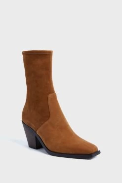 Loeffler Randall Cacao Stretch Suede Reese Boots